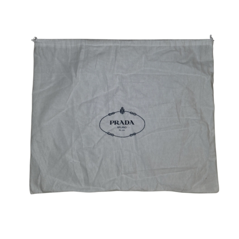 Prada White Dust Bag with Blue Logo 22.5" x 19"